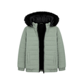 C GREEN FUR PUFFER JACKET