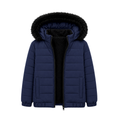 NAVY FUR PUFFER JACKET