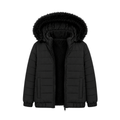 BLACK FUR PUFFER JACKET