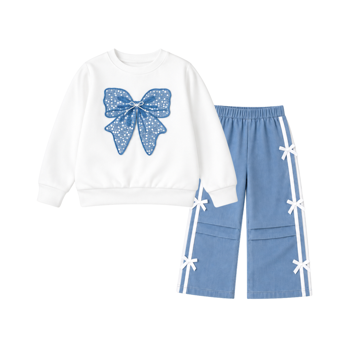 BLUE BUTTERFLY FLEECE TRACKSUIT