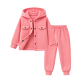 PEACH FLEECE HOODIE PAIR
