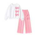 WHITE & PINK TIE TRACKSUIT