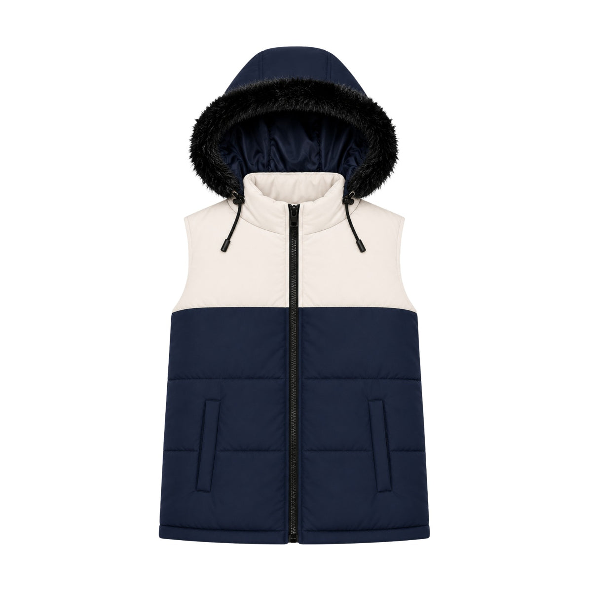 OFFWHITE SLEEVELESS PUFFER JACKET