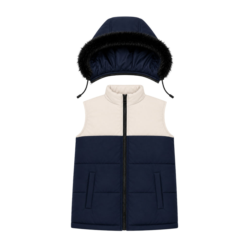 OFFWHITE SLEEVELESS PUFFER JACKET