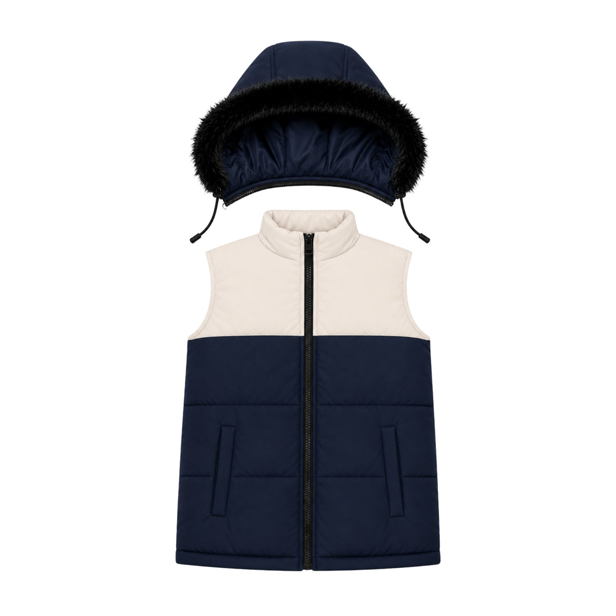 OFFWHITE SLEEVELESS PUFFER JACKET